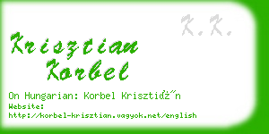 krisztian korbel business card